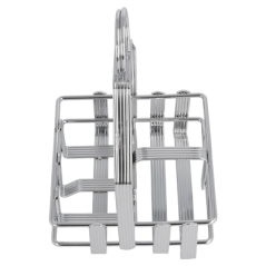 Image RACK POUR CONDIMENTS  10,5x10,5x17 CM ARGENTE LAITON (1 UNITÉ) #3