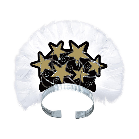 Image TIARAS HOLOGRAPHIQUES CONIQUES   NOIR CARTON (12 UNITÉ) #1