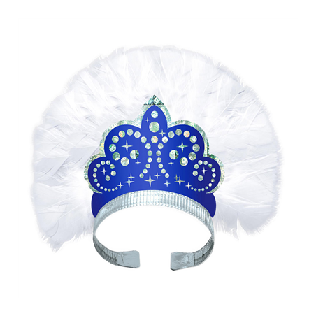 Image TIARAS HOLOGRAPHIQUES CONIQUES   BLEU CARTON (12 UNITÉ) #1