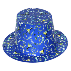 Image HAUTS DE FORME HOLOGRAPHIQUES   BLEU CARTON (12 UNITÉ) #1