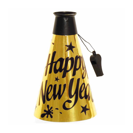 Image MÉGAPHONES "NEW YEAR"  23 (h)CM OR (24 UNITÉ) #1