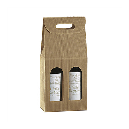 Image 30 U. BOÎTES 2 BOUTEILLES  18x9x34 CM NATUREL KRAFT (1 UNITÉ) #1