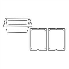 Image BAC GASTRONORM 1/2 5,6 L 32,5x26,5x10 CM TRANSPARENT POLYCARBONATE (1 UNITÉ) #1