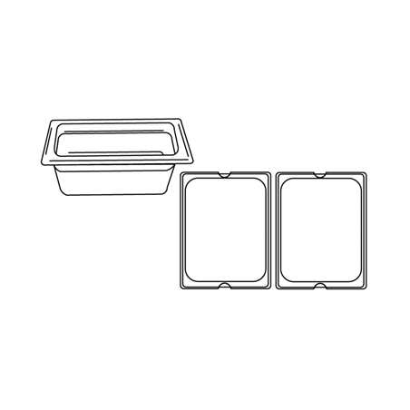 Image BAC GASTRONORM 1/2 5,6 L 32,5x26,5x10 CM TRANSPARENT POLYCARBONATE (1 UNITÉ) #1