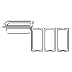 Image BAC GASTRONORM 1/3 3,2 L 32,5x17,6x10 CM TRANSPARENT POLYCARBONATE (1 UNITÉ) #1