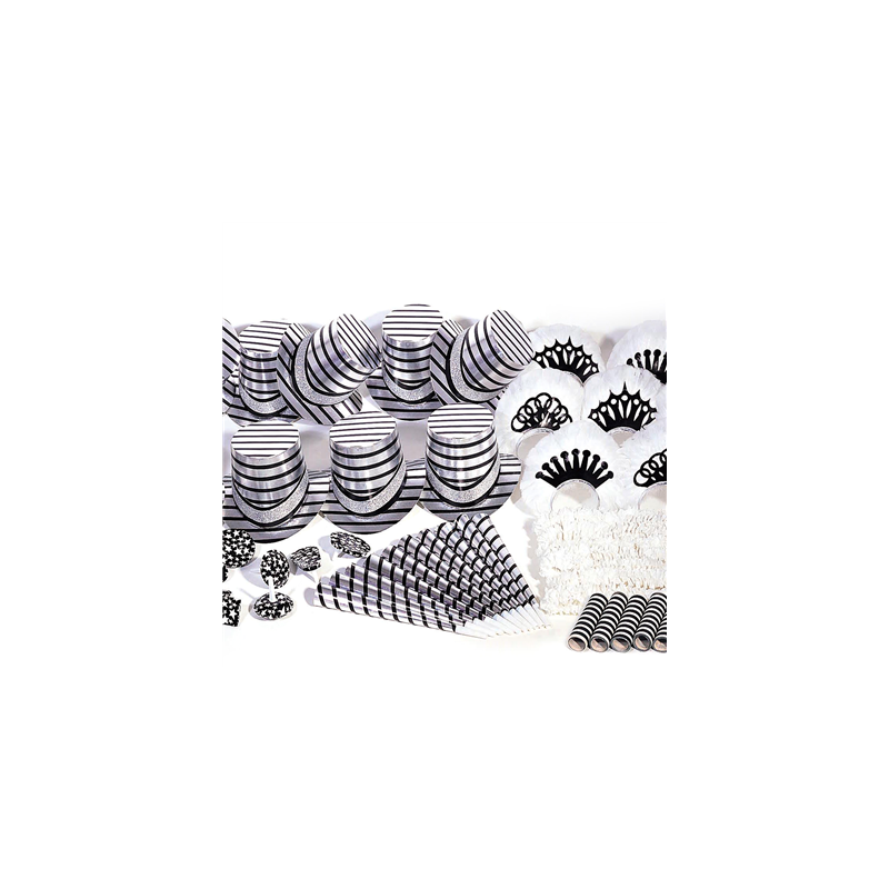 COTILLON 20 PERSONNES "STRIPS"  29x25x48 CM ASSORTI (1 UNITÉ)