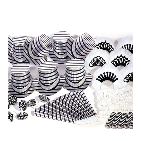 Image COTILLON 20 PERSONNES "STRIPS"  29x25x48 CM ASSORTI (1 UNITÉ) #1