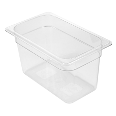 Image BAC GASTRONORM 1/4 3,8 L 26,5x16,2x15 CM TRANSPARENT POLYCARBONATE (1 UNITÉ) #1