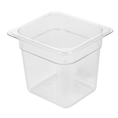 Image BAC GASTRONOME 1/6 1,9 L 17,6x16,2x15 CM TRANSPARENT POLYCARBONATE (1 UNITÉ) #1