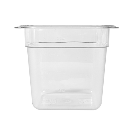 BAC GASTRONOME 1/6 1,9 L 17,6x16,2x15 CM TRANSPARENT POLYCARBONATE (1 UNITÉ)