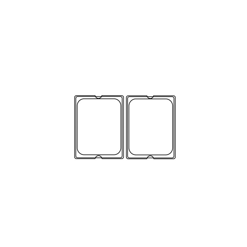 COUVERCLE 1/2 POUR RÉFÉRENCE 202.06/07 113.42  32,5x26,5 CM TRANSPARENT POLYCARBONATE (1 UNITÉ)