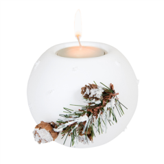 Image BASE POUR TEA-LIGHTS  9x9x7,5 CM GLASE VERRE (4 UNITÉ) #1