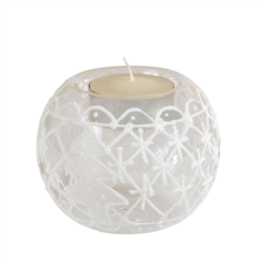 Image BASE POUR TEA-LIGHTS 8x8x7 CM TRANSPARENT VERRE (4 UNITÉ) #1