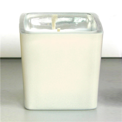 Image BOUGIE VERRE  5,1x5,1 CM CREME PARAFFINE (12 UNITÉ) #1