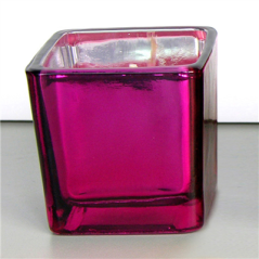 Image BOUGIE VERRE  5,1x5,1 CM PRUNE PARAFFINE (12 UNITÉ) #1