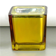 Image BOUGIE DANS VERRE  5,1x5,1 CM OR PARAFFINE (12 UNITÉ) #1