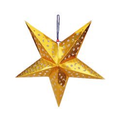 Image ÉTOILE AVEC LIMIÈRE LEDS  Ø 60 CM OR PAPIER (10 UNITÉ) #1