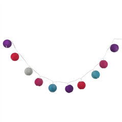 Image GUIRLANDE AVEC 10 LAMPIONS  Ø 7,5 CM ASSORTI (1 UNITÉ) #1