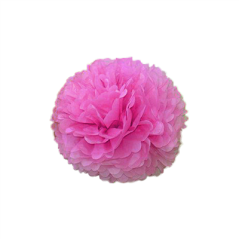 Image POM POM FLOWER  Ø 25 CM FUCHSIA PAPIER (10 UNITÉ) #1