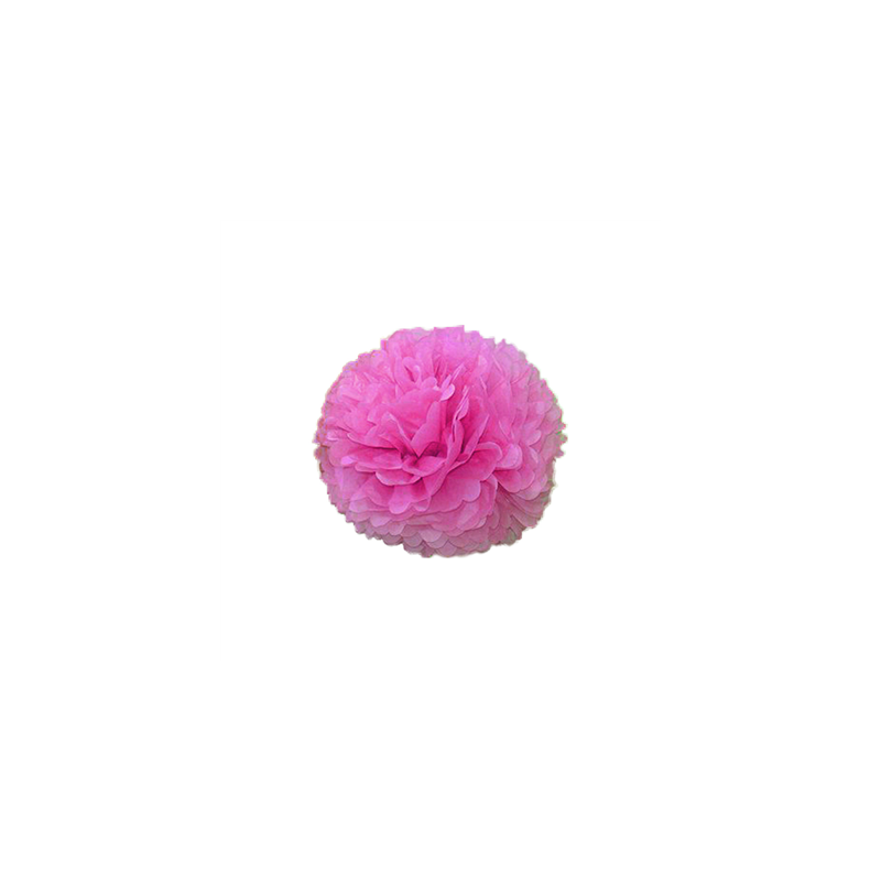 POM POM FLOWER  Ø 25 CM FUCHSIA PAPIER (10 UNITÉ)