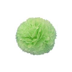 Image POM POM FLOWER  Ø 25 CM VERT (10 UNITÉ) #1