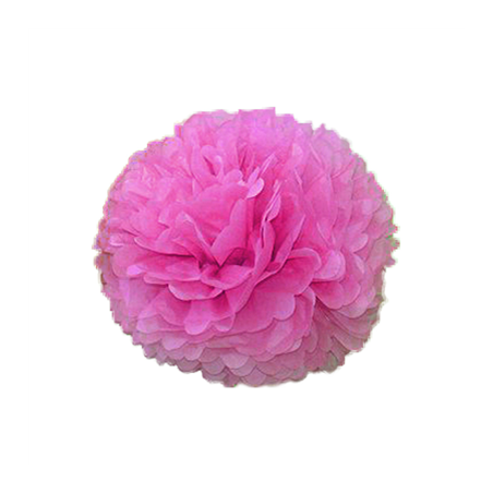 Image POM POM FLOWER  Ø 35 CM FUCHSIA PAPIER (10 UNITÉ) #1