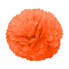 Image POM POM FLOWER  Ø 48 CM ORANGE PAPIER (10 UNITÉ) #1