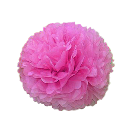 Image POM POM FLOWER  Ø 48 CM FUCHSIA PAPIER (10 UNITÉ) #1