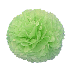 Image POM POM FLOWER Ø 48 CM VERT PAPIER (10 UNITÉ) #1