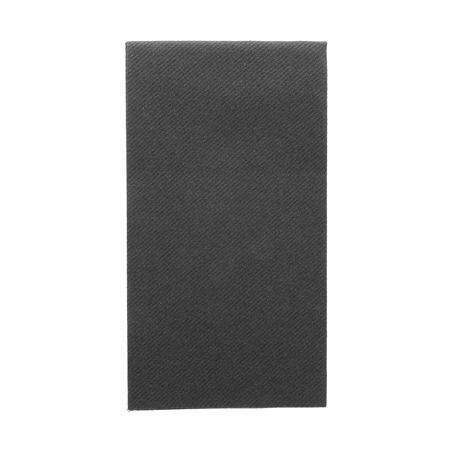 Image SERVIETTES PLIAGE 1/8  55 G/M2 40x40 CM NOIR AIRLAID (750 UNITÉ) #1