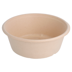 Image BOLS 'BIONIC' 600 ML Ø 15x5,5 CM NATUREL BAGASSE (400 UNITÉ) #1