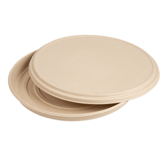 Image BASES RÉCIPIENT PIZZA 'BIONIC'  Ø 35,7x3,3 CM NATUREL BAGASSE (150 UNITÉ) #4
