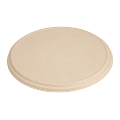 Image COUVERCLES RÉCIPIENT POUR PIZZA 'BIONIC' Ø 36,4x1,9 CM NATUREL BAGASSE (150 UNITÉ) #1