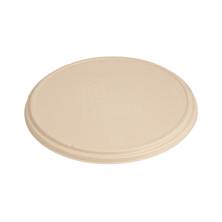 Image COUVERCLES RÉCIPIENT POUR PIZZA 'BIONIC'  Ø 36,4x1,9 CM NATUREL BAGASSE (150 UNITÉ) #1