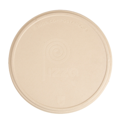 Image COUVERCLES RÉCIPIENT POUR PIZZA 'BIONIC'  Ø 36,4x1,9 CM NATUREL BAGASSE (150 UNITÉ) #4