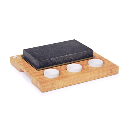 Image CHICAGO LAVA STONE 20x12 CM / BASE 27x25 CM + 3 RÉCIPIENTS (4 UNITÉ) #1