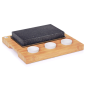 Image CHICAGO LAVA STONE 20x12 CM / BASE 27x25 CM + 3 RÉCIPIENTS (4 UNITÉ) #1