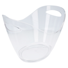 Image SEAU OVAL 3300 ML 27x20x20 CM TRANSPARENT ACRYLIQUE (1 UNITÉ) #1