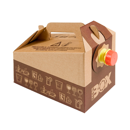 Image BAG IN BOX 3,1 L - 104,82 OZ  MARRON CARTON (25 UNITÉ) #1