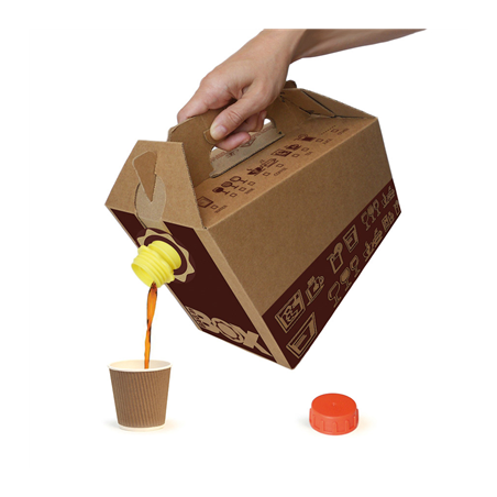 BAG IN BOX 5 L - 160 OZ  MARRON CARTON (25 UNITÉ)