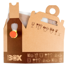 Image BAG IN BOX 5 L - 160 OZ  MARRON CARTON (25 UNITÉ) #3