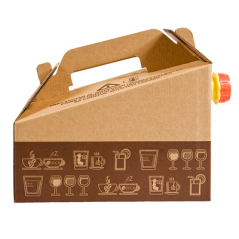 Image BAG IN BOX 5 L - 160 OZ  MARRON CARTON (25 UNITÉ) #4