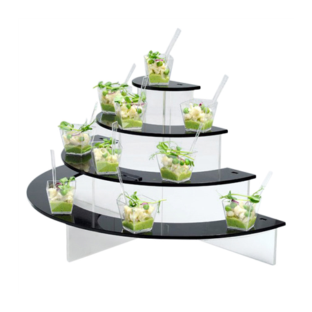Image PRÉSENTOIR 4 ÉTAGES BUFFET  55x25x41 CM ACRYLIQUE (1 UNITÉ) #1