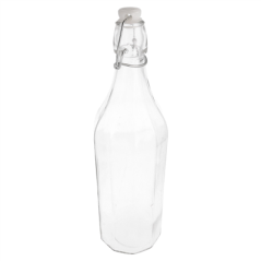 Image BOUTEILLE + FERMETURE CLIP 'WAKI GLASS' 1 L Ø 8,5x32,5 CM TRANSPARENT VERRE (12 UNITÉ) #1