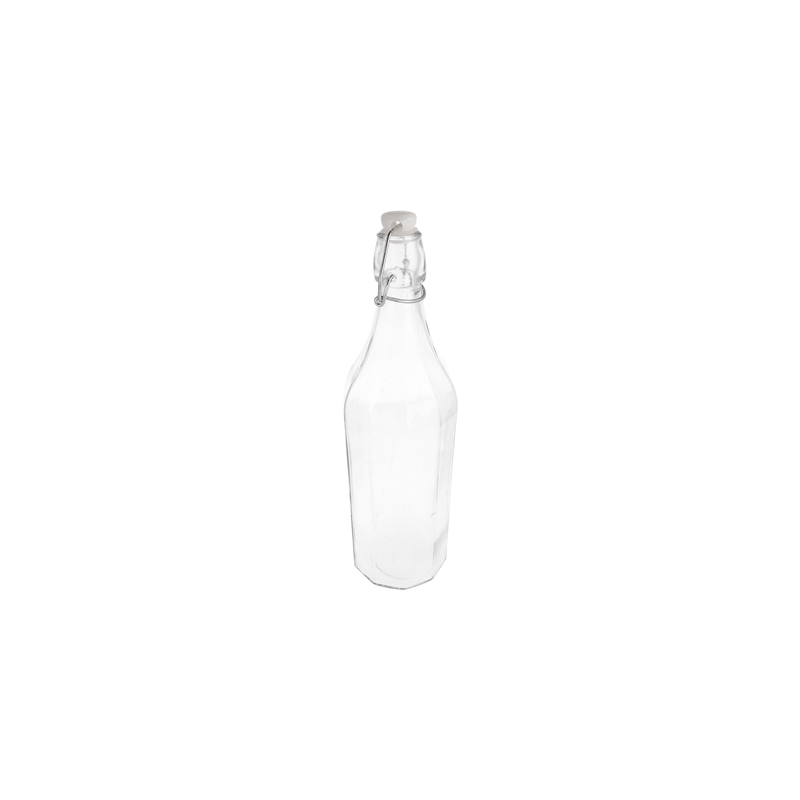 BOUTEILLE + FERMETURE CLIP 'WAKI GLASS' 1 L Ø 8,5x32,5 CM TRANSPARENT VERRE (12 UNITÉ) BOUTEILLE + FERMETURE CLIP 'WAKI GLASS' 1 L Ø 8,5x32,5 CM TRANSPARENT VERRE (12 UNITÉ)