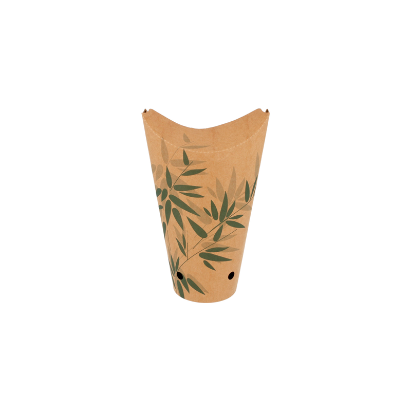 GOBELETS À FRITES AVEC FERMETURE 'FEEL GREEN' 22 OZ - 660 ML 200 + 25PE G/M2 8,5x18 CM MARRON CARTON (50 UNITÉ) GOBELETS À FRITES AVEC FERMETURE 'FEEL GREEN' 22 OZ - 660 ML 200 + 25PE G/M2 8,5x18 CM MARRON CARTON (50 UNITÉ)