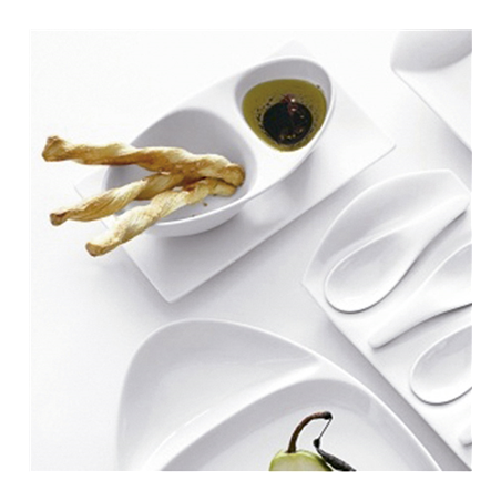 CUILLÈRES CHINOISES  12,5x4x2 CM BLANC PORCELAINE (24 UNITÉ)