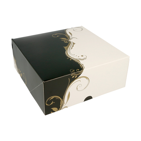 Image BOÎTES PATISSERIES SANS FENÊTRE 'THEPACK CLASSIC' 250 G/M2 18x18x7,5 CM BLANC CARTON ONDULÉ NANO-MICRO (200 UNITÉ) #1