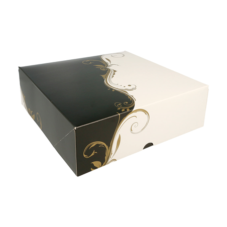 Image BOÎTES PATISSERIES SANS FENÊTRE 'THEPACK CLASSIC' 250 G/M2 23x23x7,5 CM BLANC CARTON ONDULÉ NANO-MICRO (200 UNITÉ) #1