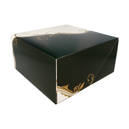 BOÎTES PATISSERIES SANS FENÊTRE 'THEPACK CLASSIC' 250 G/M2 24x24x12 CM BLANC CARTON ONDULÉ NANO-MICRO (100 UNITÉ)